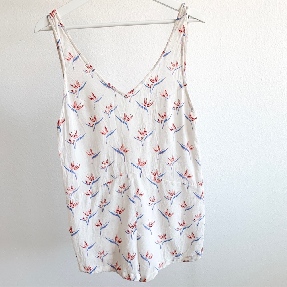 RARE Acacia 100% Silk Italy Romper BirdsofParadise